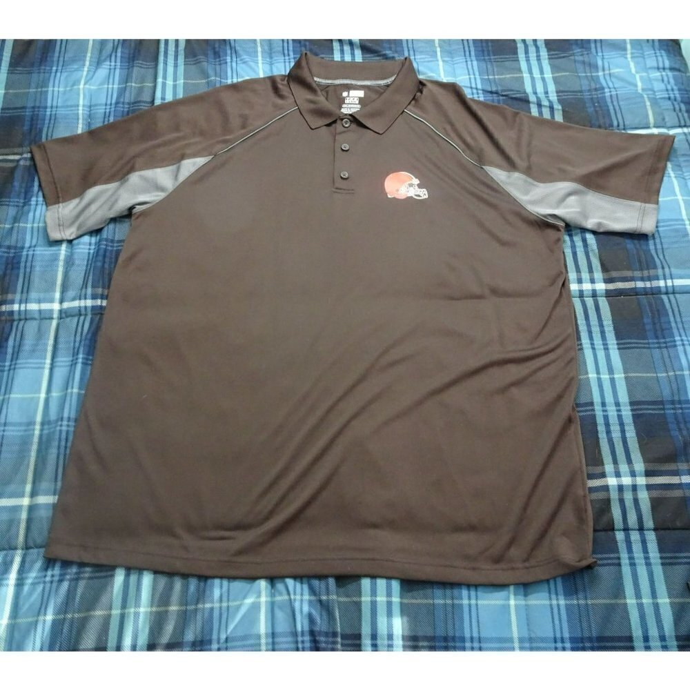 NFL Cleveland Browns Brown TX3 Cool Polo Shirt Size 2XL